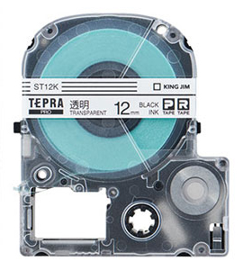 ST12K テプラPROテープ 透明ラベル 12mm 黒文字